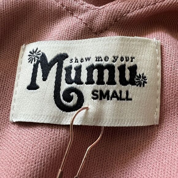 Show Me Your Mumu Small Kendall Maxi Dress Rustic Mauve Crisp NEW - Picture 3 of 9